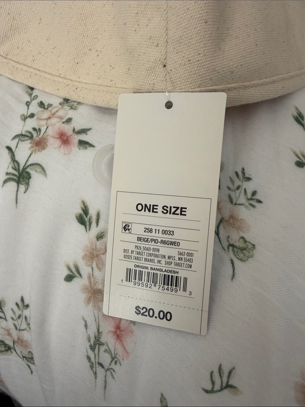 Brand new Parke Beige Canvas Bucket Hat with Embroidered Logo - Picture 3 of 5